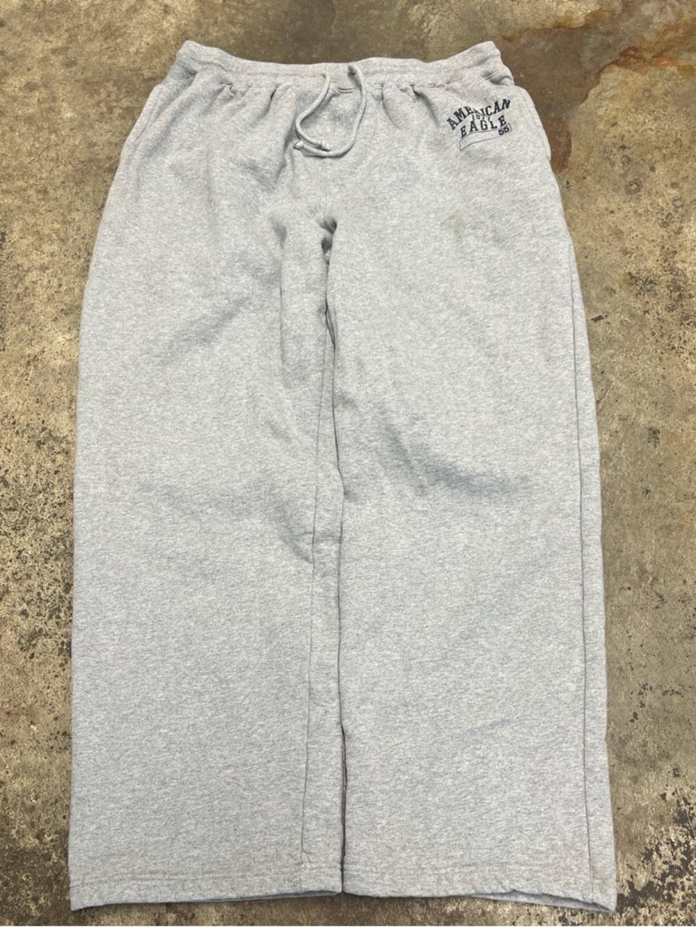 Y2K American Eagle Sweatpants Men’s Extra Large Gray Heavyweight Streetwear 00s